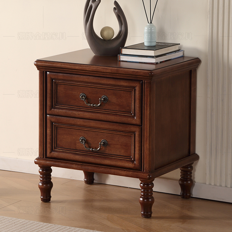 美式乡村实木柜整装复古床头柜