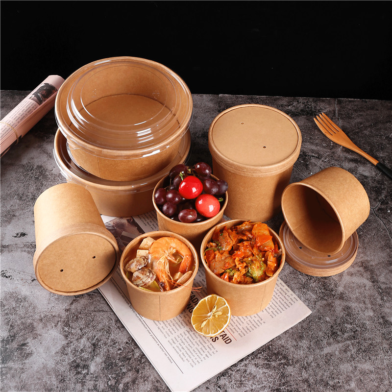 牛皮纸早餐商用杯辣粉保温粥桶