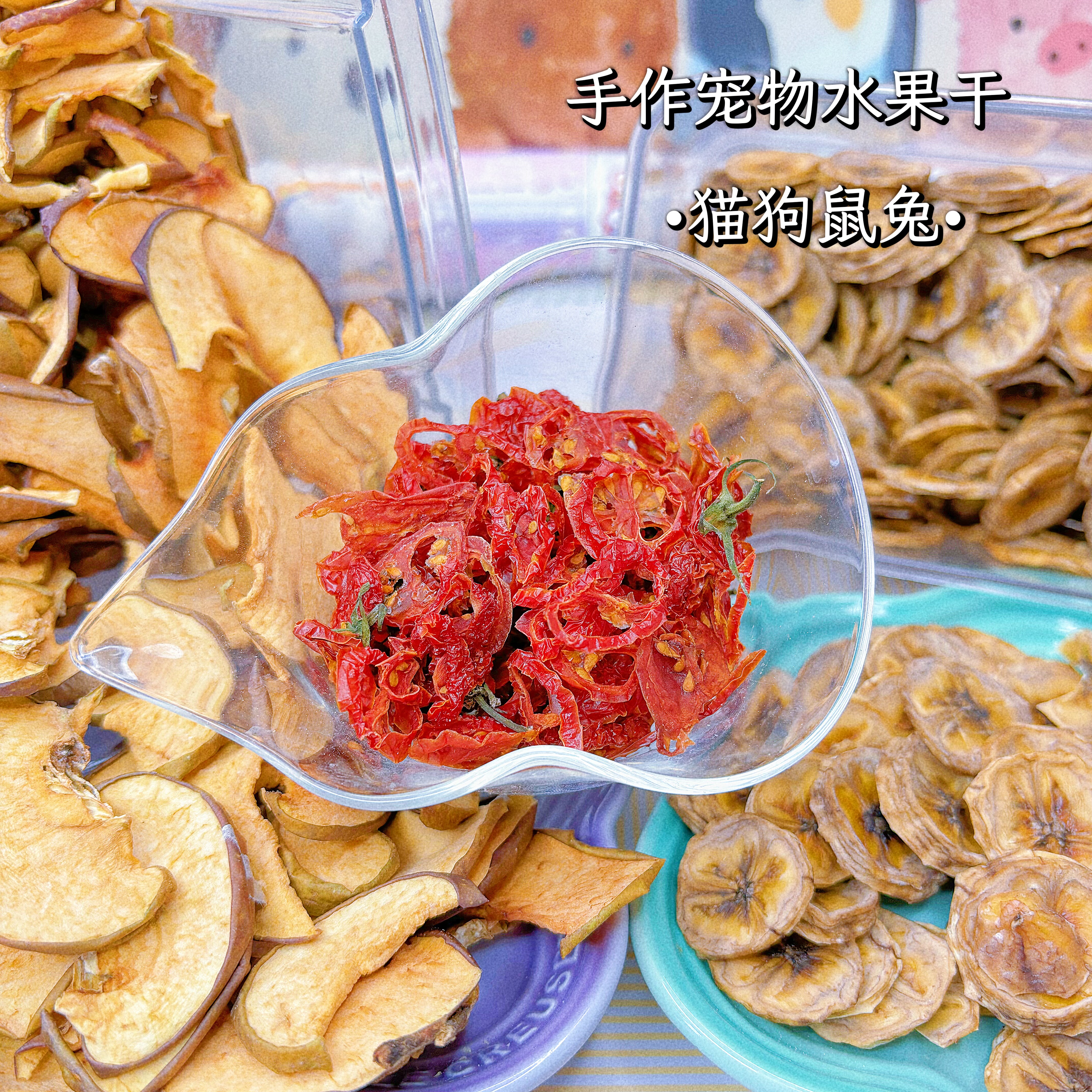笨熊家纯天然无添加水果干仓鼠金丝熊花枝鼠小宠通用零食苹果香蕉