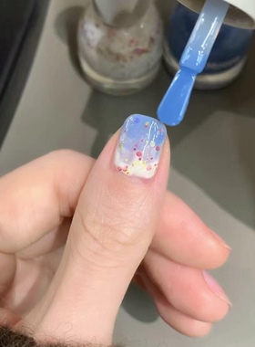 贝壳海岸可可爱爱的蓝色晕染！ 色号：SLP238奶酪盒子S250雾岛蓝