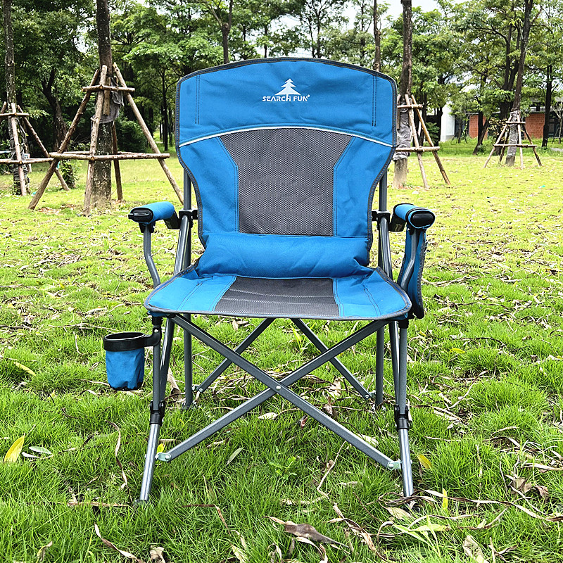 搜乐户外折叠椅筏钓鱼出口帆布写生便携凳子简易靠背沙滩车载露营