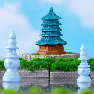 跨境外贸微景观仿真世界名胜古迹地标建筑DIY造景装饰品树脂摆件