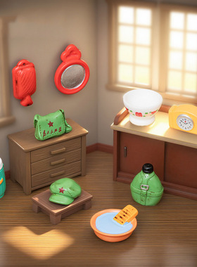 微景观简约复古怀旧保温壶老闹钟生活用品娃屋 DIY装饰品迷你摆件