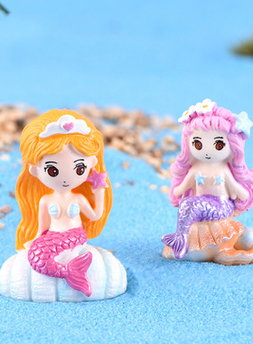 微景观贝壳帆船小摆件树脂工艺品