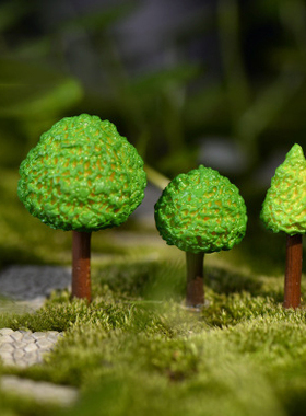 苔藓微景观树脂工艺品仿真绿植卡通绿树多肉盆栽摄影造景饰品摆件