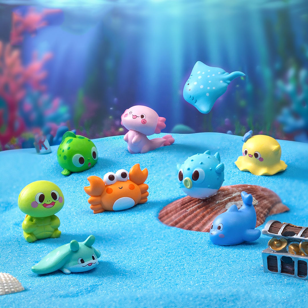 微景观创意海豚章鱼海洋生物鱼缸造景 DIY装饰品迷你树脂小摆件