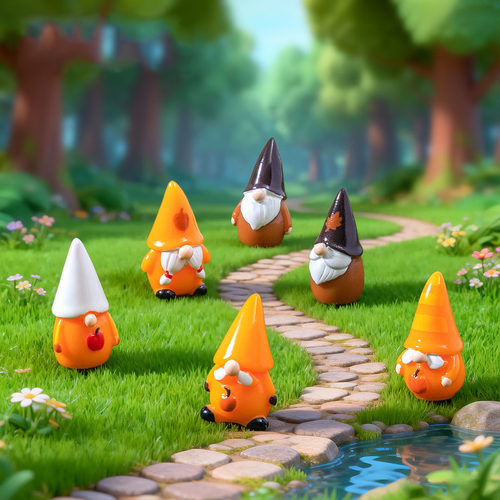 跨境新品微景观树脂工艺品创意感恩节小矮人公仔 DIY饰品桌面摆件