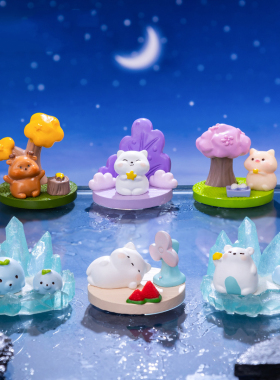 微景观创意四季节春夏秋冬园艺苔藓DIY装饰品桌面汽车树脂小摆件