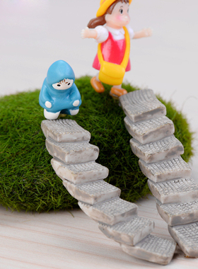 diy微景观仿真树脂阶梯摄影摆件