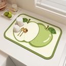 厨房台面垫沥水垫硅藻泥吸水垫子水果图案防滑餐垫隔热桌垫