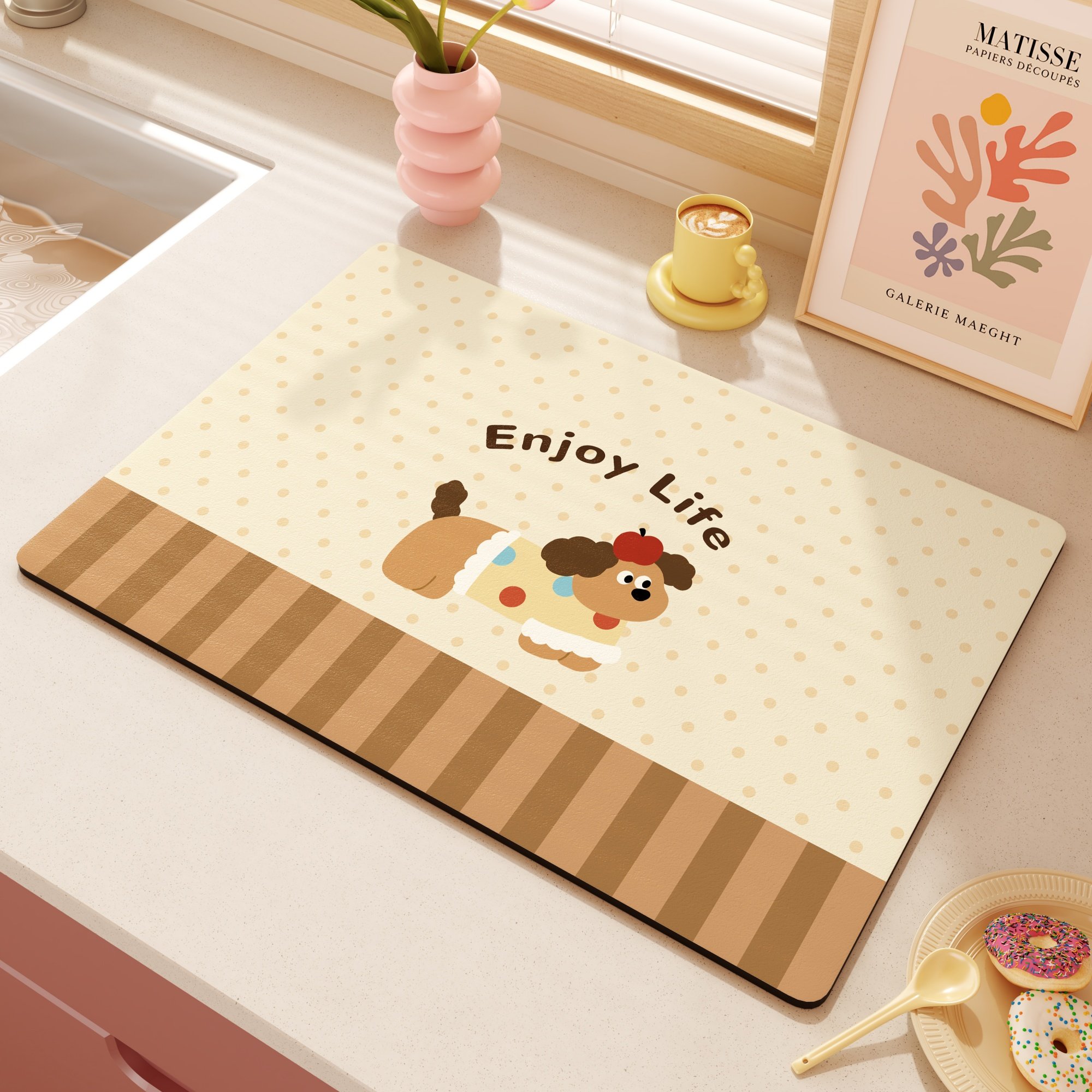 厨房沥水垫硅藻泥台面吸水垫防滑隔热吸油可擦免洗碗垫家用餐垫,居家布艺,餐垫,淘宝优惠券,粉丝福利购,淘宝优惠卷