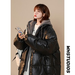 1404-1-9127-p130男女加厚棉衣新款港风中性皮 皮外套御寒棉服哦图片