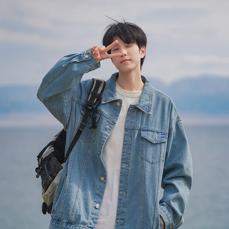 1404—1—9170—单P70男女新款休闲潮牛仔夹克外套，男装夹克，星座1404-1