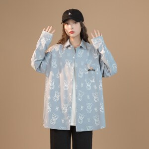 1404-1-C38 -P60男款长袖中性 款款松精品衬衣情侣衬衫长袖F图片