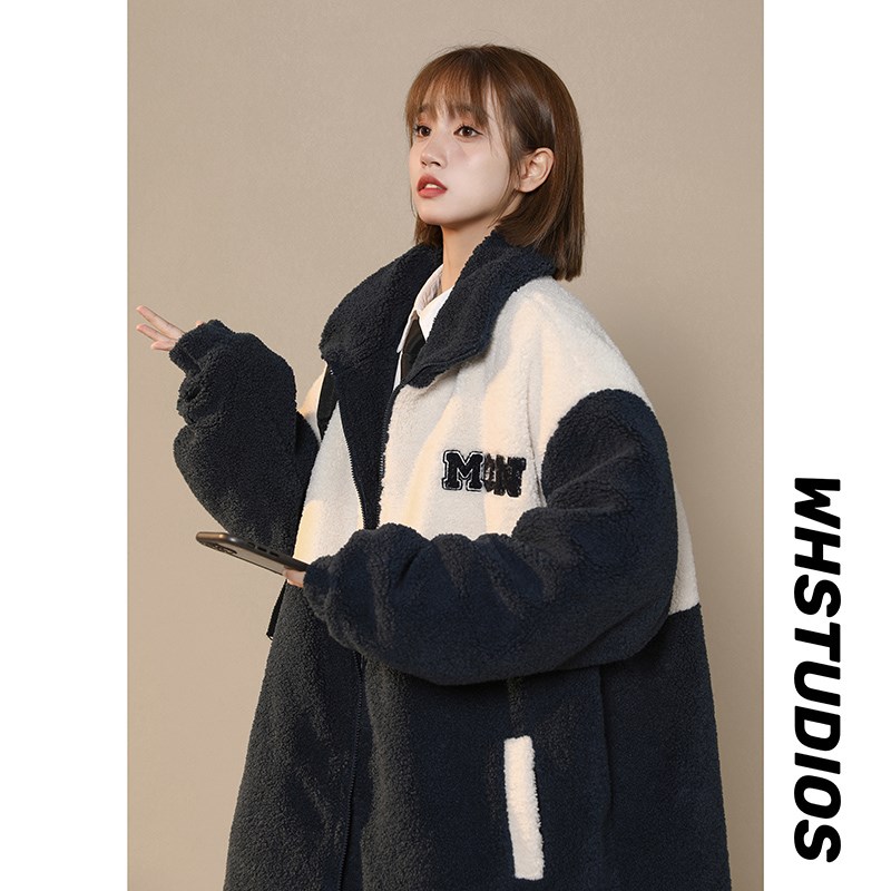 男女加厚羊羔毛 棉服 港风棉 休闲 外套1404-1-MY9369-P100图片