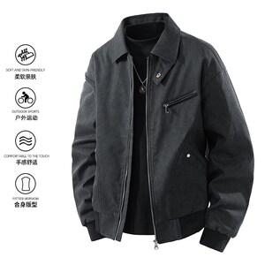1404-1-22857-p80 2026皮夹克新款时尚百搭 港风外套图片