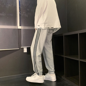 男新款日系针织潮流收脚裤子运动休闲7714-1-M001-p50好,橙粉家时尚穿搭直播图片