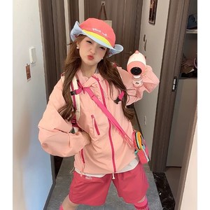 黄色防晒衣套装女夏季多巴胺出游穿搭速干轻薄防晒服冰丝防晒外套图片