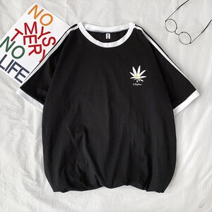 714-1-T020男女款新款港风短袖纯棉夏天体恤情侣t恤款图片