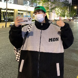 男女加厚羊羔毛棉服 港风棉 休闲 外套1404-1-MY9369-P100图片