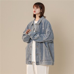 1404-3-S17-P75港风夹克牛仔外套高品质做工精细时尚休闲图片