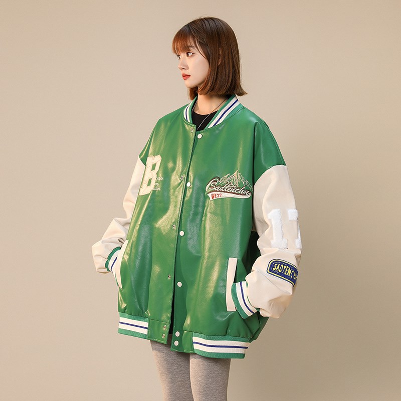 1404-1-9210-p高品质棒球服潮流休闲皮夹克百搭外套,男装夹克,星座1404-3