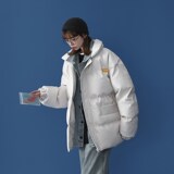 1404-1-m616-P140男假两件女生J加厚棉衣新款港风夹克款皮外套潮K，男装夹克，星座1404-3