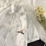 休闲男女装新品精品港风衬衣平铺风衬衫714-1-C33-p50，男装衬衫，星座1404-3