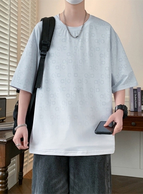1404-1-F09667-P32 2026夏季新款男士青少年学生渐变冰丝短袖