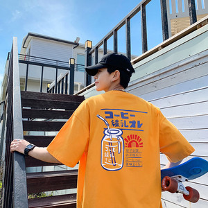 714-1-1091男新款港风t恤高品质纯棉圆领夏纯棉fgg图片