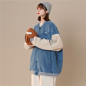 1404-1-S626-P80男女百搭新款港风夹克款 外套休闲大码图片