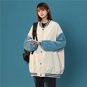1404-1-S626-P80男女百搭 新款港风夹克中性 款外套休闲 大码图片