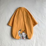 1404-C16陆飞-P40款港风短袖平铺宽松精品情侣衬衫zH，男装衬衫，星座1404-3