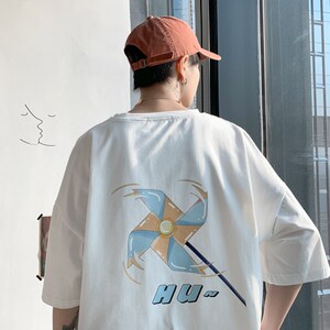 1404-1-t267-p28纯棉 短袖 男t恤潮牌新款宽松上衣服吧图片