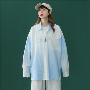 休闲男女装新品精品港风渐变衬衫1404-2-C26-P55F装图片