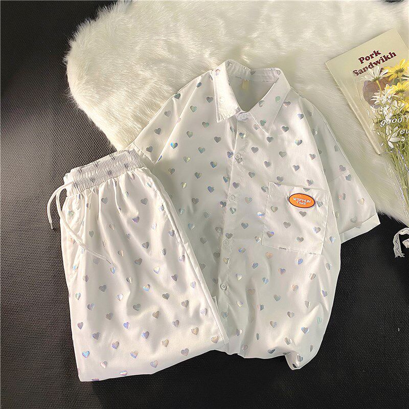 夏季男女1404-1-dk06-C32-p80宽松阔裤短裤中裤休闲套装货,女装休闲裤,星座1404-3