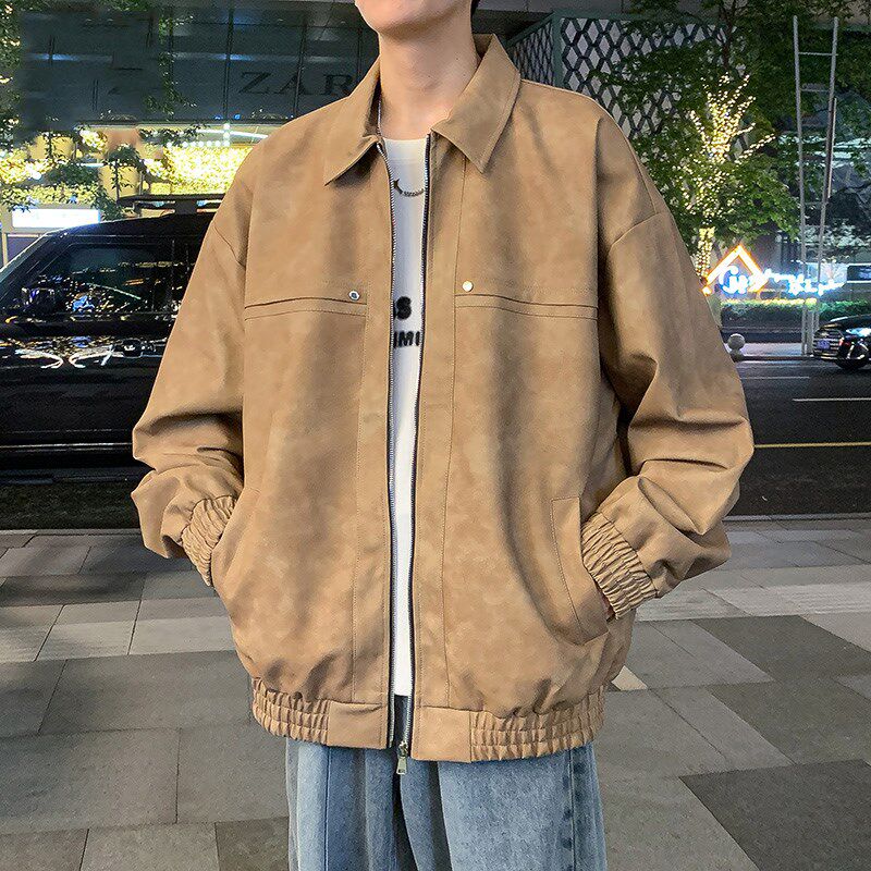 1404-1-22472-p552026新款皮夹克百分百聚酯港风时尚百搭外套薄,男装夹克,星座1404-1