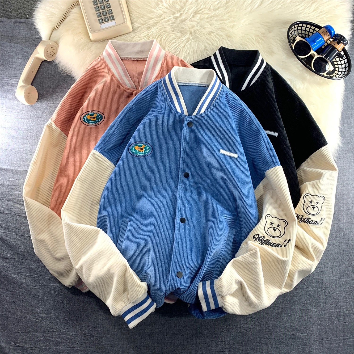 1404-1-S626-P90男女百搭新款港风夹克中性款外套休闲大码,男装夹克,星座1404-3