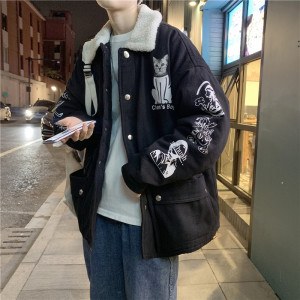 714-1-S608-88-加棉男装20平铺新款港风日系外套夹克棉服c图片