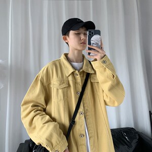 1404-2-S15-P65男女平铺新款休闲外套精品牛仔夹克衫纯棉款图片