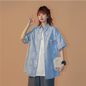 休闲男女装新品精品 港风衬衣 中性风 衬衫1404-2-C28-p40图片