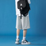 1404-1-032-P28批男夏港风新款男港风男潮流短裤休闲裤七分裤，男装休闲裤，星座1404-3