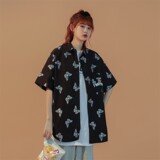 1404-2-C33-P53新款时尚精致潮流宽松短袖情侣款T恤，男装衬衫，星座1404-3