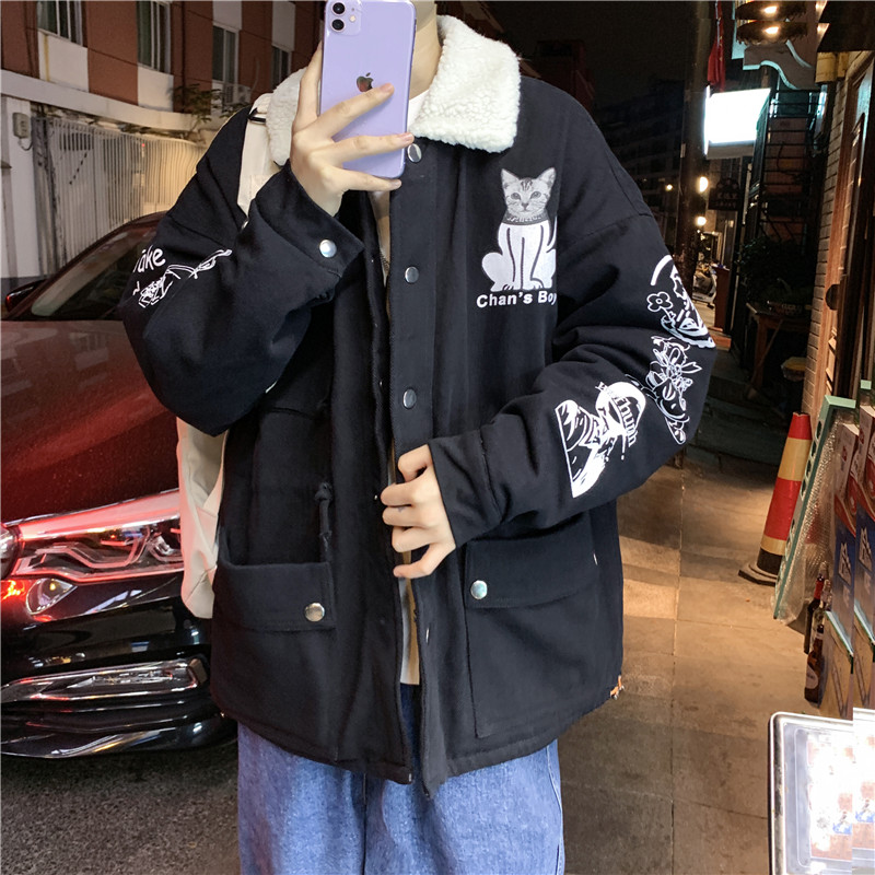 714-1-S608-88-加棉男装20冬季新款港风日系外套夹克精品潮Mc图片