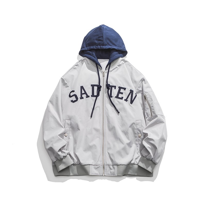 1404-1-93359-p90棒球服外套潮时尚连帽休闲夹克,男装夹克,星座1404-3