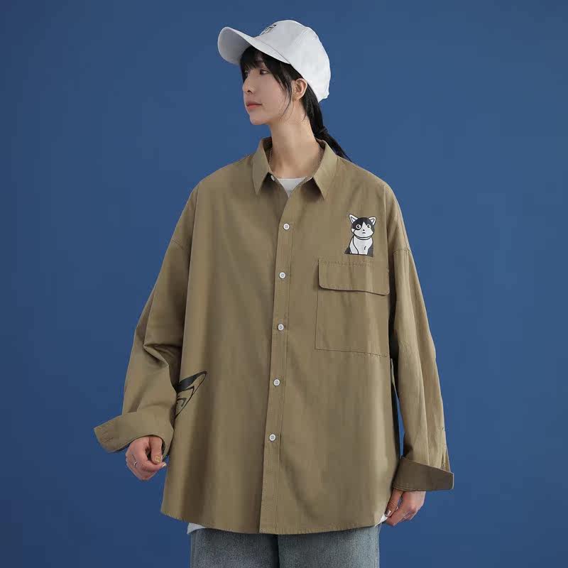男女长袖新品精品长袖港风火影陆飞衬衫714-1-C17港图片