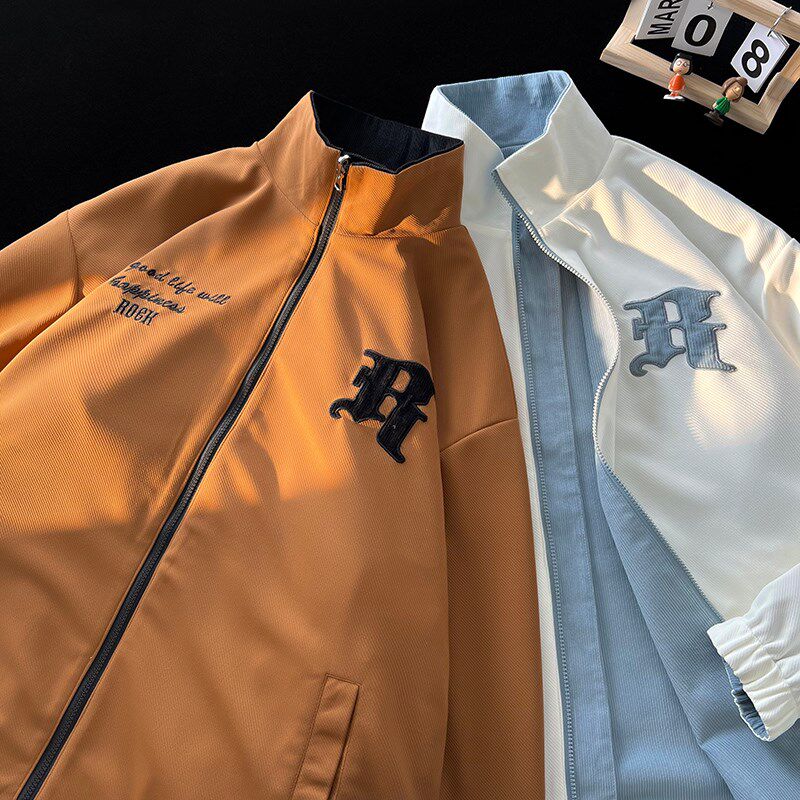 1404-1-93360-p90棒球服潮 时尚休闲两面穿 夹克图片