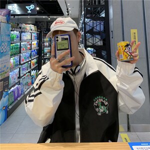 714-2-S611男女款日系精品男时尚休闲情侣夹克外套f的图片