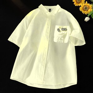 1404-1-9139-p50时尚 新款港风 新中式 平铺 休闲短袖 衬衫，男装T恤，星座1404-1