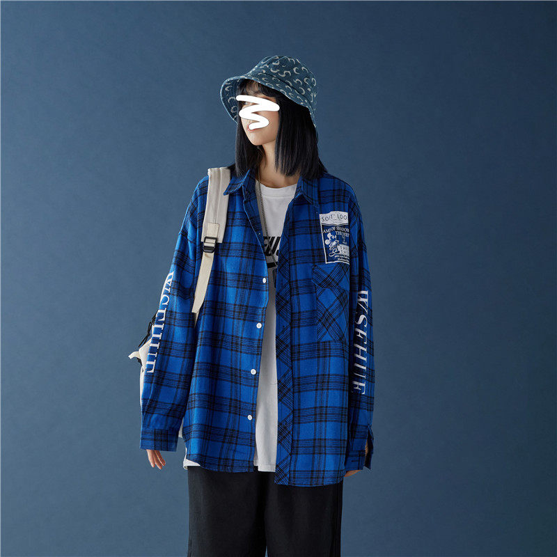 格子港风精品情侣衬衫男714-1-C19-P53-C20短袖批48元Ng图片